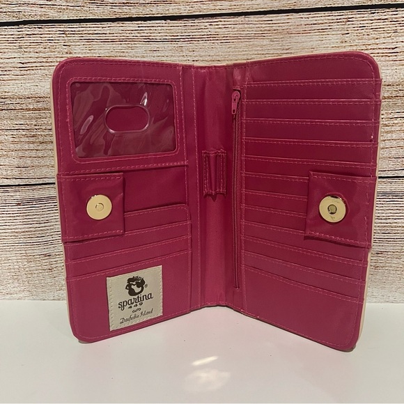 Spartina 449 Greetings From Florida Clutch Snap Wallet Map Pre-Owned Pristine - Picture 3 of 5